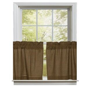 VHC BRANDS Tea Cabin Green Plaid Scalloped 24x36"